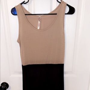 Black and Tan maxi dress